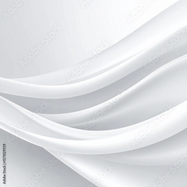 Obraz Abstract White Fabric Waves Background