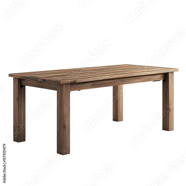 Fototapeta Rustic Farmhouse Dining Table A Detailed Look isolated on transparent background