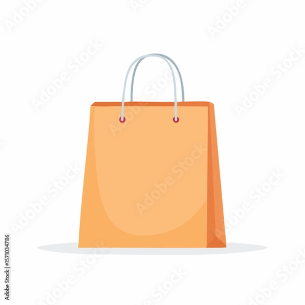 Fototapeta An appealing graphic of a shopping bag, ideal for retail design, branding materials, and advertising campaigns with a focus on simplicity.