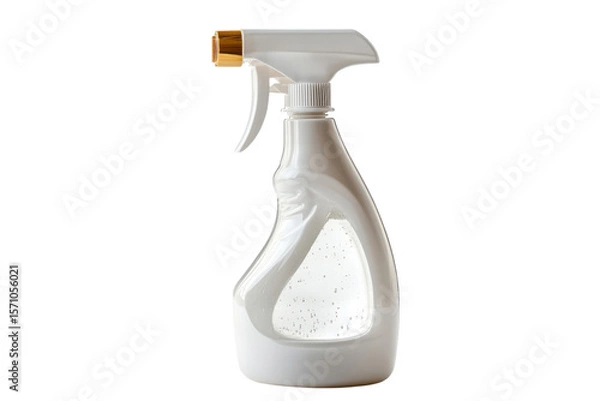 Fototapeta White spray bottle mockup clean background trigger sprayer disinfectant sprayer cleaning on transparent background
