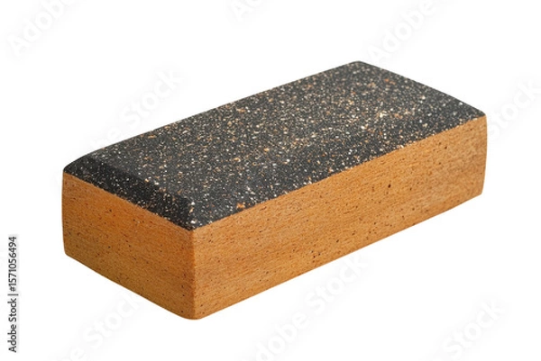 Fototapeta Brick Block Paver Construction Material Single Brick Isolated Wall Texture Building Element on transparent background