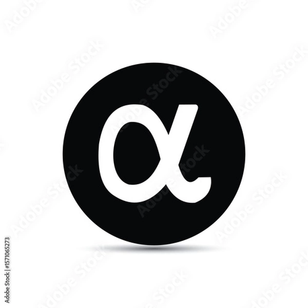 Obraz alpha logo design icon