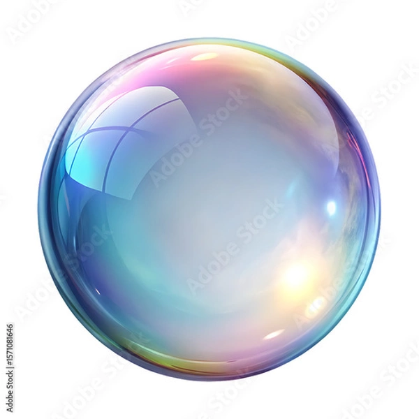 Obraz Transparent bubble. Soap bubble isolated on white background , PNG