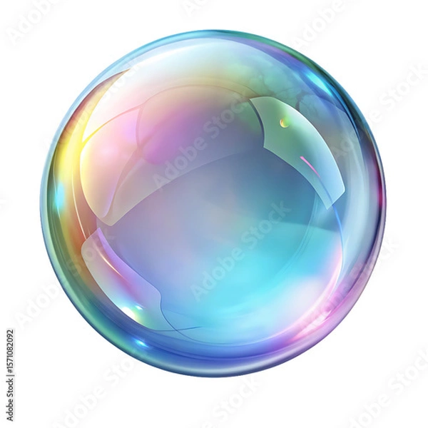 Obraz Transparent bubble. Soap bubble isolated on white background , PNG