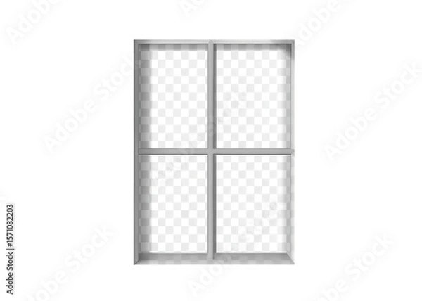 Obraz Transparent shadow effect. Shadow and light from window isolated on white background, PNG