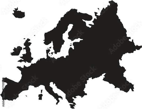 Fototapeta Vector Map of the European Continent