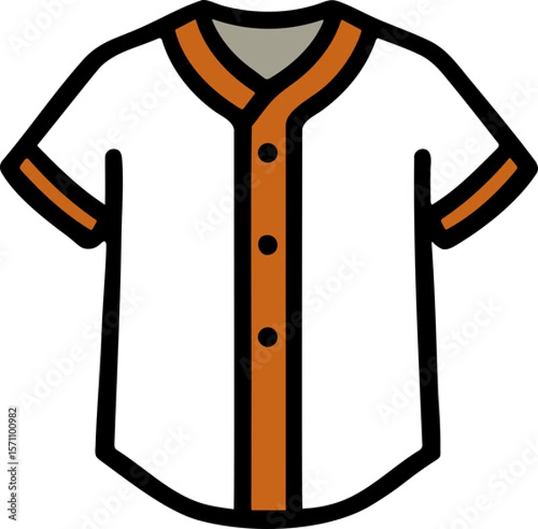 Fototapeta Baseball Uniform Vector Icon