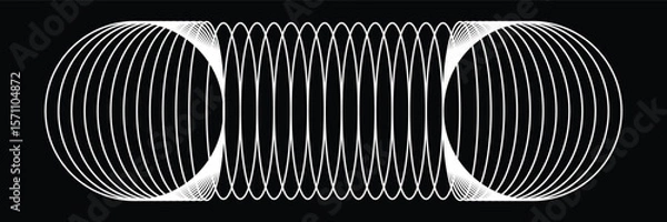 Fototapeta Abstract minimal element mid century vector