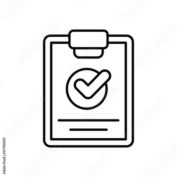 Fototapeta Clipboard  vector icon