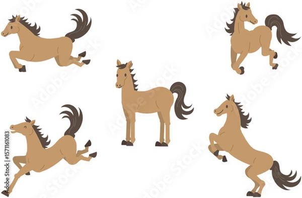 Obraz お馬さんイラストセット
