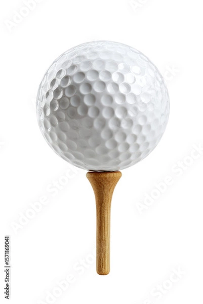 Obraz golf ball on tee isolated