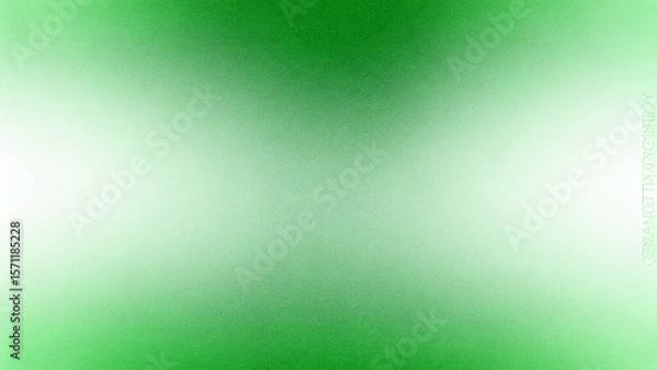 Fototapeta Subtle green gradient with fine grain texture and vertical text
