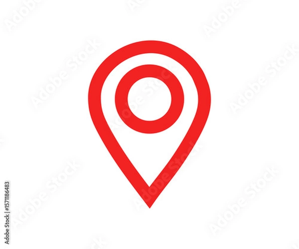 Fototapeta Location map icon. location marker. location pin  illustration on transparent background. 
