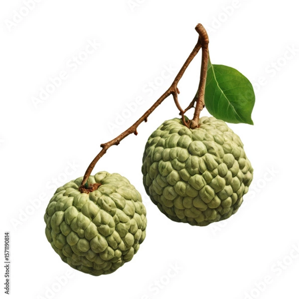 Obraz custard apple isolated on a white background