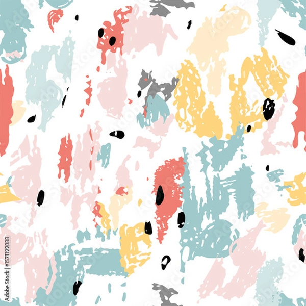 Fototapeta Hand drawing texture seamless print design. Vector illustration design for fashion fabrics and textiles.	

