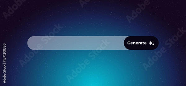 Fototapeta Artificial intelligence search bar showcasing a modern generate button and sleek design features.