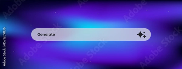 Fototapeta Ai interface element with sparkle icon suggesting action. simple design suitable for modern applications.