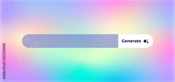 Fototapeta Ai progress bar showcasing a sleek generate button, perfect for artificial intelligence applications.