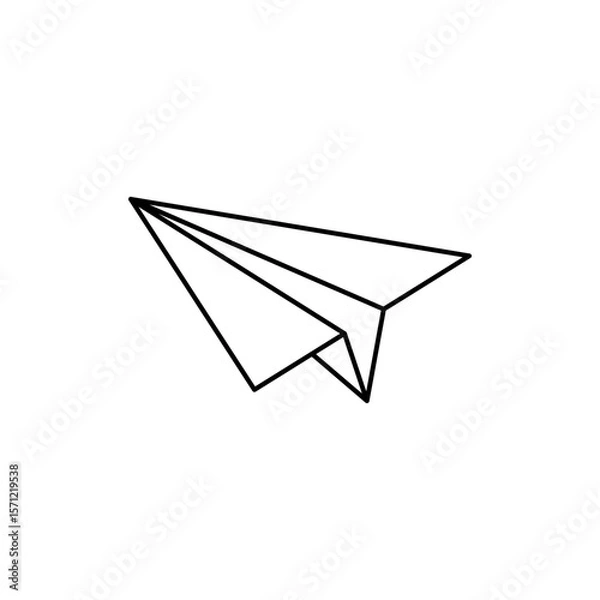 Fototapeta paper airplane icon in various positions