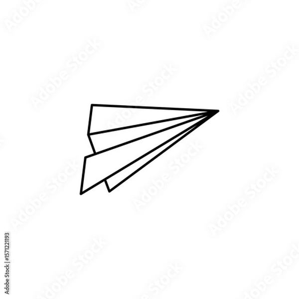 Fototapeta paper airplane icon in various positions