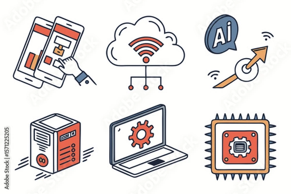 Fototapeta social media icons