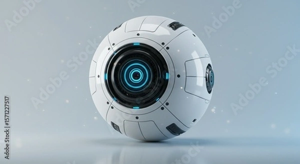 Obraz Advanced AI Sphere with Glowing Digital Interface