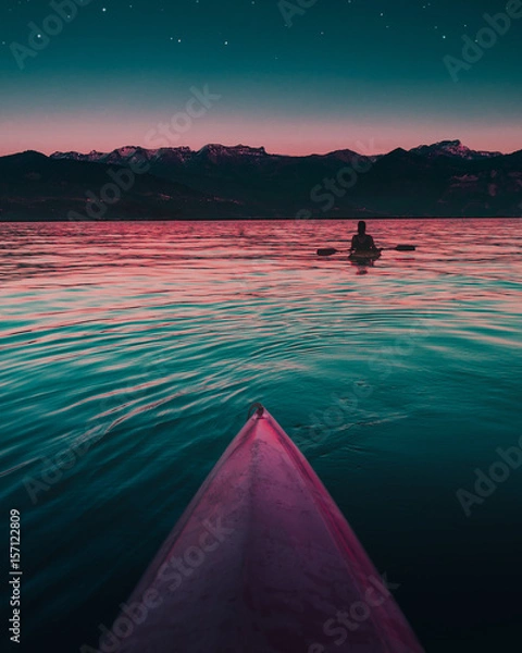 Obraz kayaking under the stars