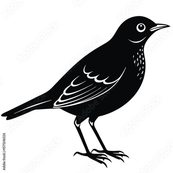 Obraz Lark single vector shilhouette 