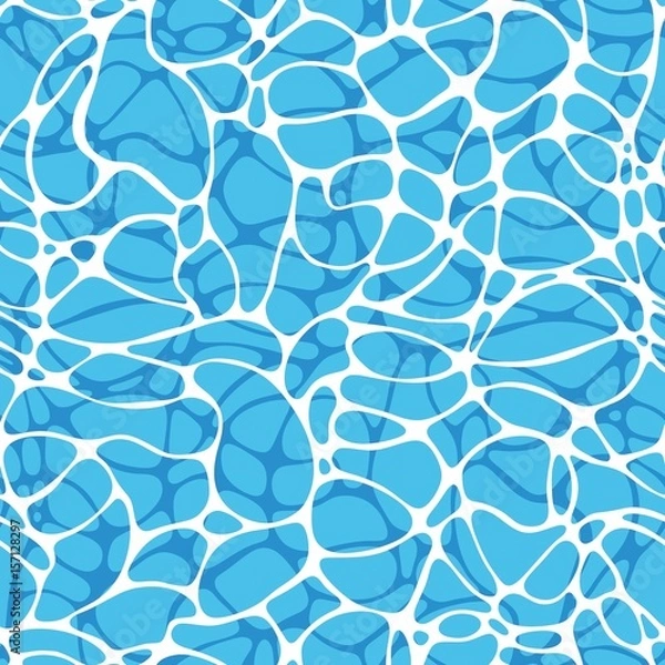 Fototapeta Surface of water. Vector seamless pattern for design and decoration