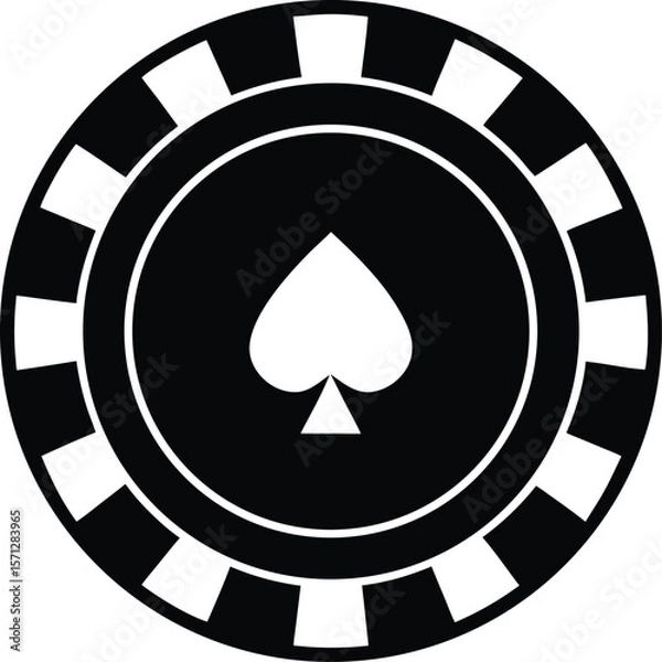 Obraz poker chip on white background.eps