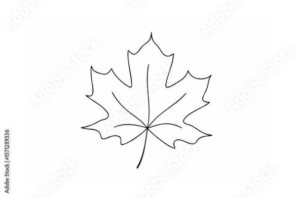 Obraz Maple leaf outline autumn fall