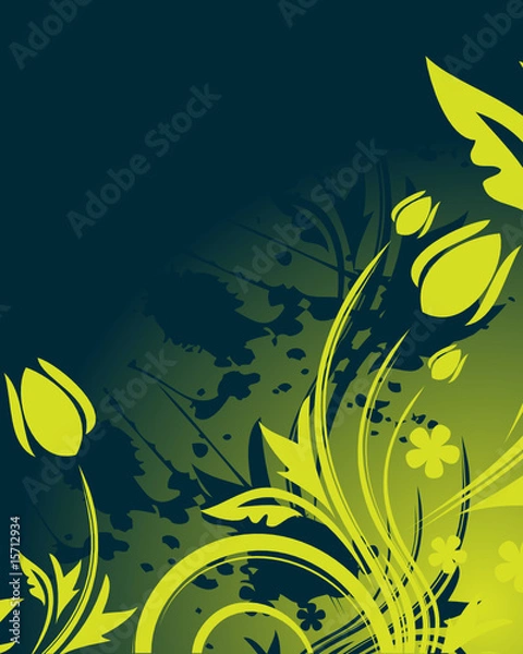 Obraz Floral green background