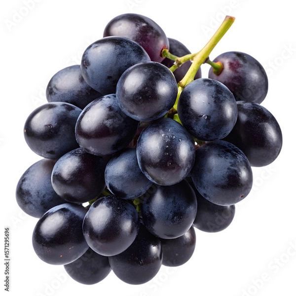 Obraz black grapes isolated on white