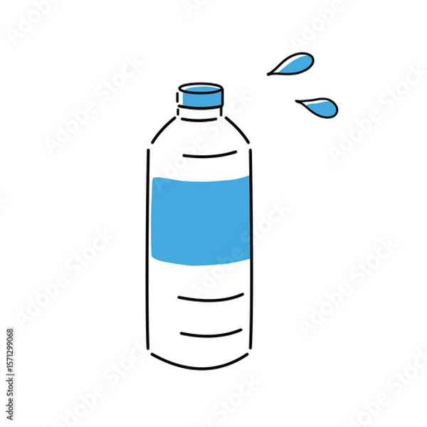 Obraz ペットボトルの水のイラスト