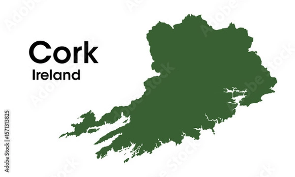 Obraz cork ireland map