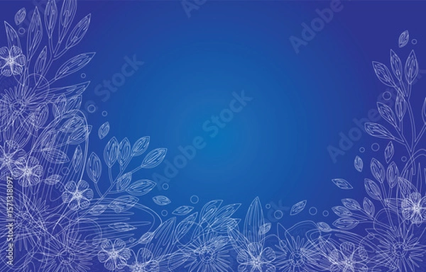 Obraz Beautiful Flower Background Vector Illustration 03