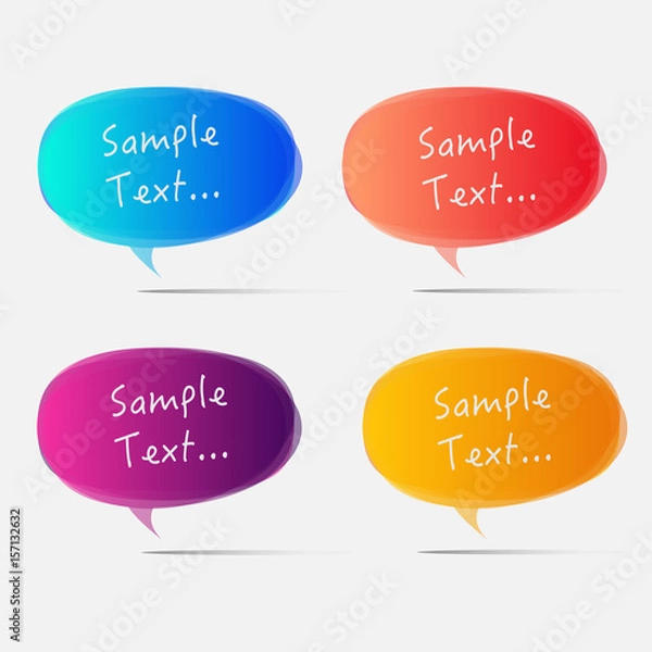 Fototapeta Set of Colorful Bubbles for Speech Vector Design.