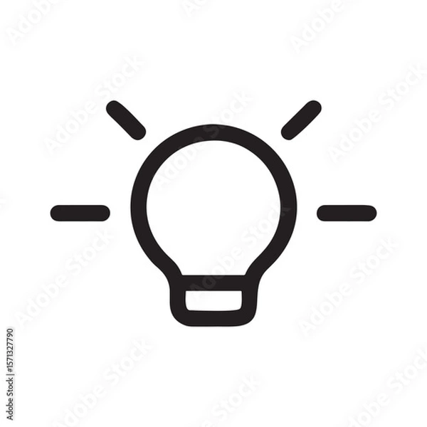 Obraz Brilliant Ideas Lightbulb Icon, Innovation, Inspiration, Creative Thinking, Problem-Solving Solutions