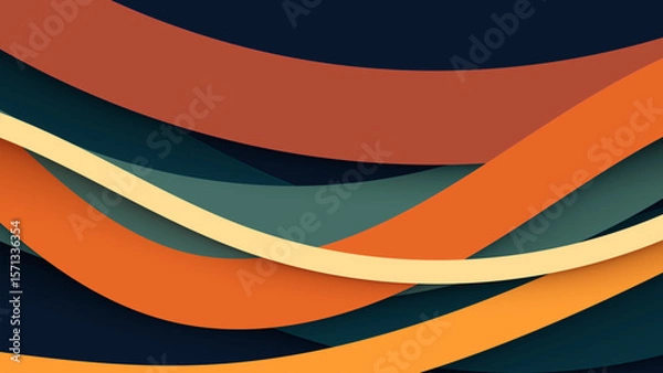 Obraz Colorful Abstract Grunge Background with Curved Stripes and Vibrant Design