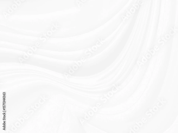 Fototapeta soft white fabric abstract curve multi lines shape decorative background. Beauty design gray textured