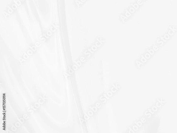 Fototapeta Clean abstract fashion woven beautiful soft fabric smooth curve shape decorative textile white background