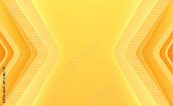 Obraz Golden Abstract Wave Background with Yellow Gradient and Curved Lines Design