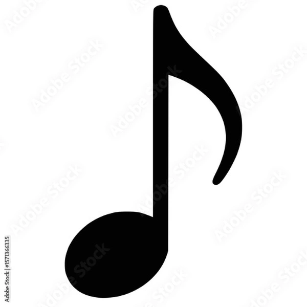 Fototapeta Eighth Note with Flag Icon