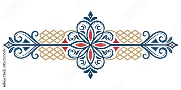 Obraz decorative line divider design with no background