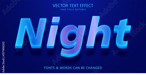 Obraz 3d neon editable text effect