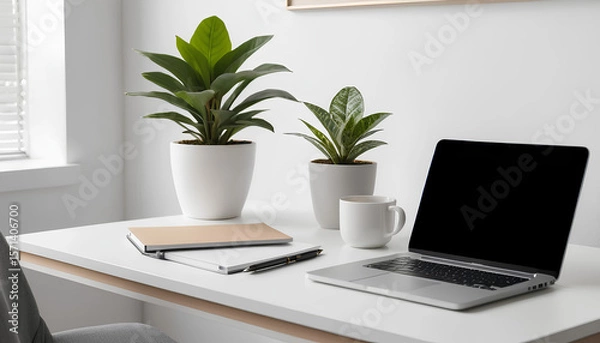 Obraz Minimalist Office Desk Setup