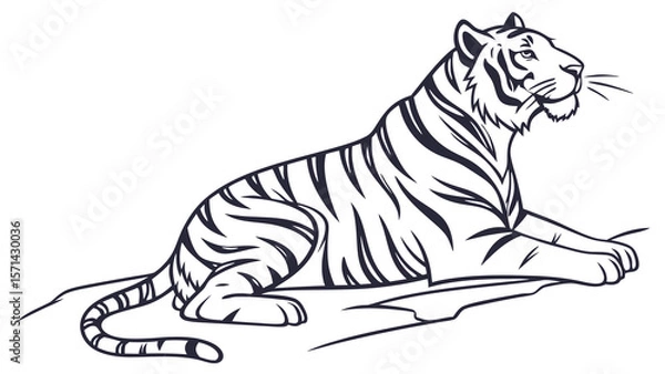 Obraz tiger vector illustration
