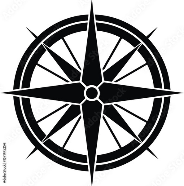 Obraz compass  for direction  on white background (1).eps