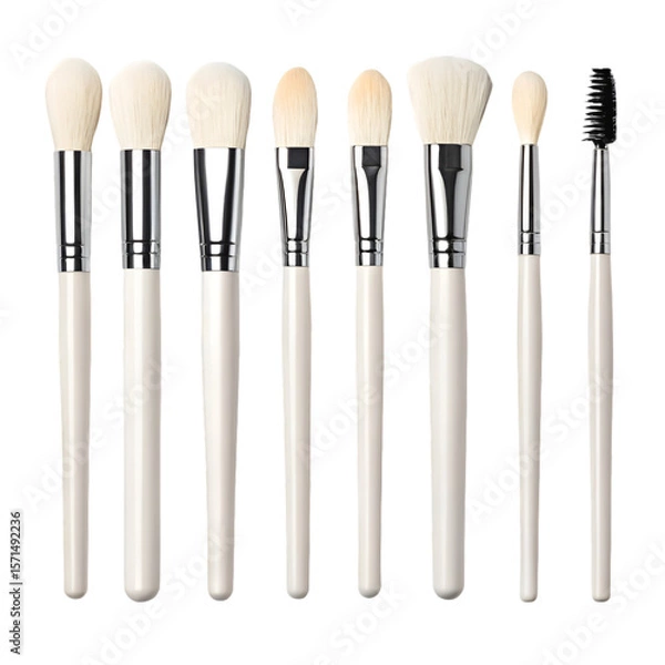 Obraz makeup brushes isolated on white