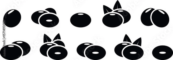 Obraz Soybean bean logo. Isolated soybean bean on white background